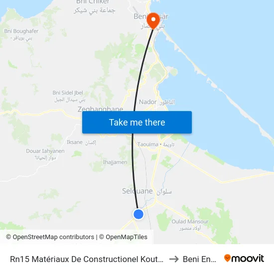 Rn15 Matériaux De Constructionel Koutbi -R to Beni Enzar map
