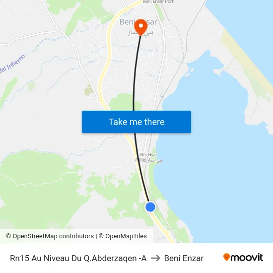 N15 At Abderzaqen Quarter - A to Beni Enzar map