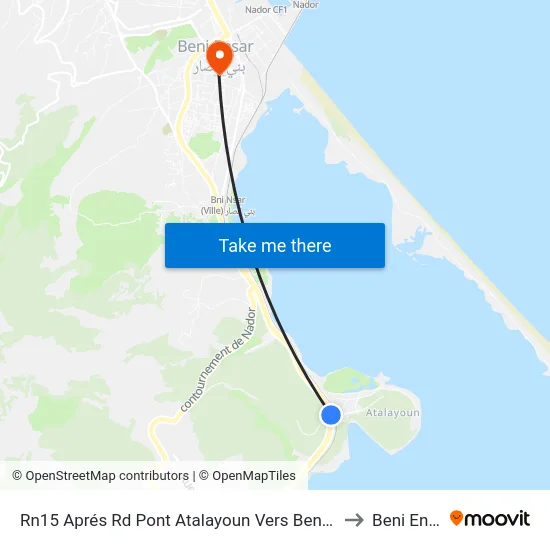 Rn15 Aprés Rd Pont Atalayoun Vers Beni Enssar to Beni Enzar map