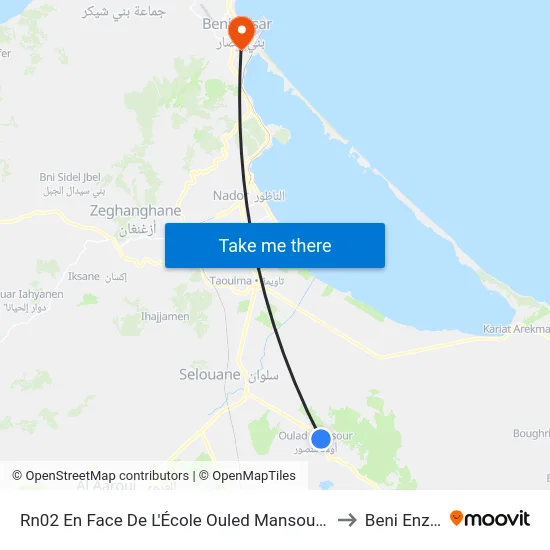 Rn02 En Face De L'École Ouled Mansour -R to Beni Enzar map