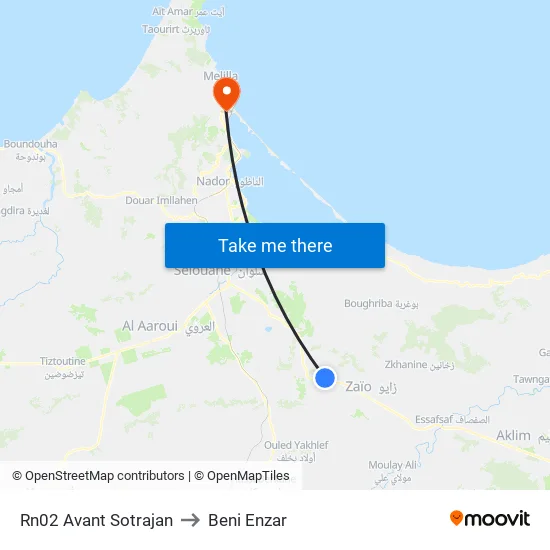 Rn02 Avant Sotrajan to Beni Enzar map