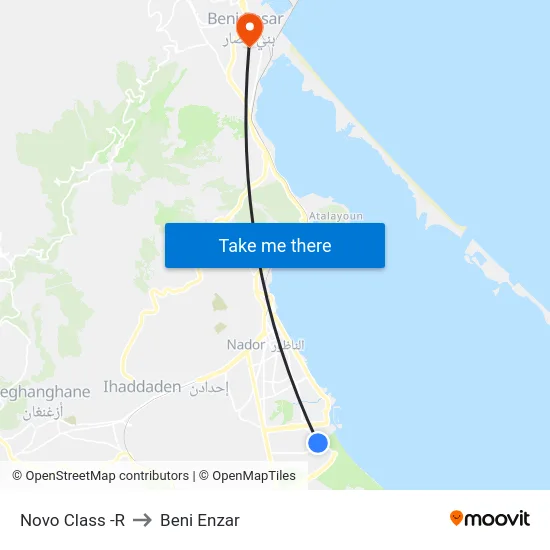 Novo Class - R to Beni Enzar map