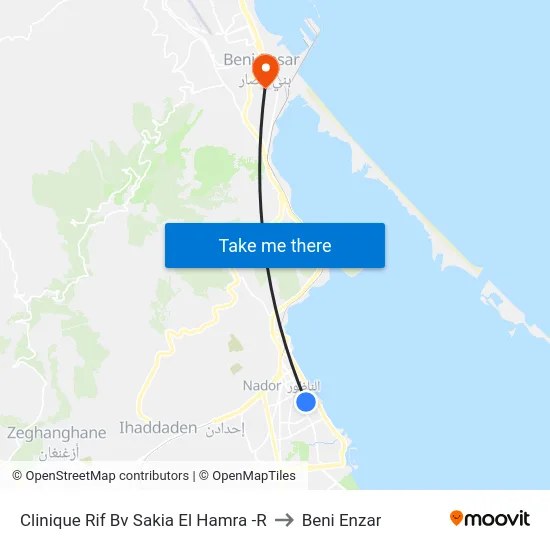Rif Clinic Sakia El Hamra Blvd -R to Beni Enzar map