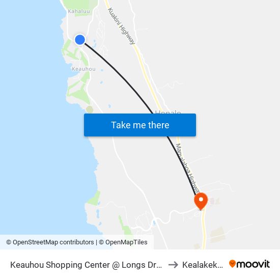 Keauhou Shopping Center @ Longs Drugs to Kealakekua map