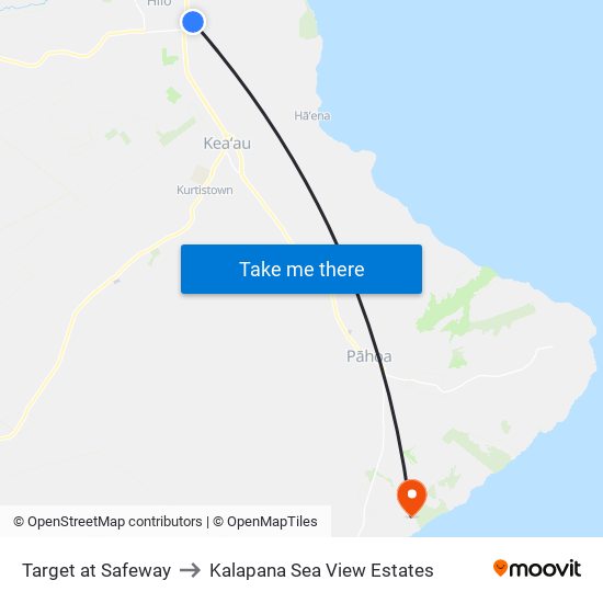 Target at Safeway to Kalapana Sea View Estates map