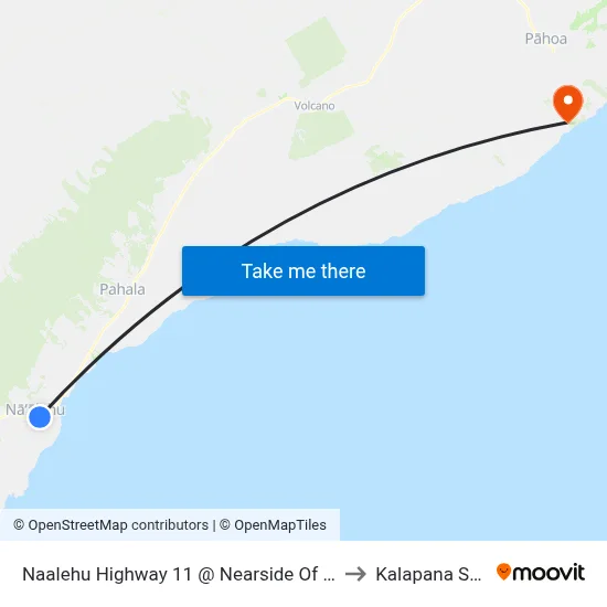 Naalehu Highway 11 @ Nearside Of Ohai Road (Across Naelehu Elementary) to Kalapana Sea View Estates map