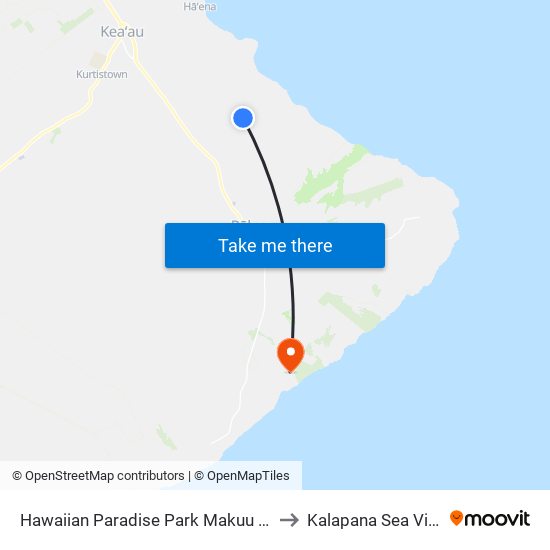 Hawaiian Paradise Park Makuu Drive And 16th Ave to Kalapana Sea View Estates map