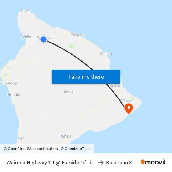 Waimea Highway 19 @ Farside Of Lindsey Road (Waimea Park Bus Shelter) to Kalapana Sea View Estates map