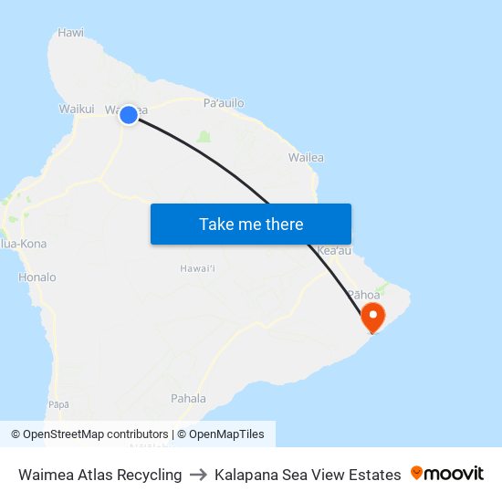 Waimea Atlas Recycling to Kalapana Sea View Estates map