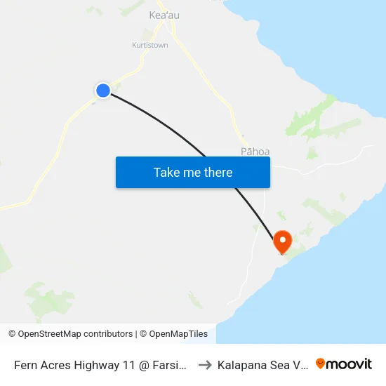 Fern Acres Highway 11 @ Farside South Kulani Road to Kalapana Sea View Estates map