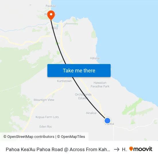 Pahoa Kea'Au Pahoa Road @ Across From Kahakai Blvd (Puna Kai Shopping Center) to Hilo map