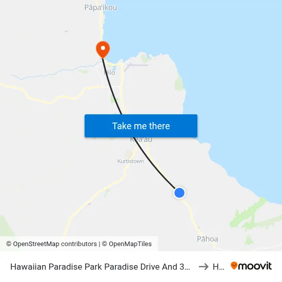 Hawaiian Paradise Park Paradise Drive And 31st Ave to Hilo map