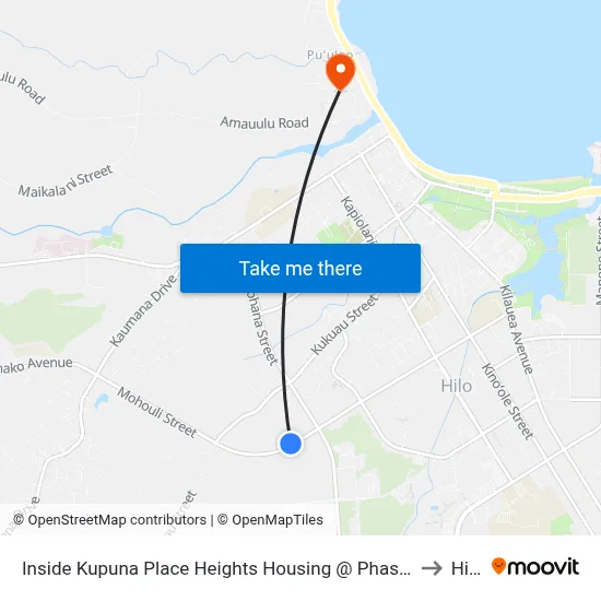 Inside Kupuna Place Heights Housing @ Phase 1 to Hilo map