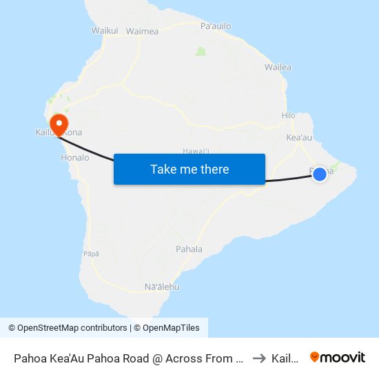 Pahoa Kea'Au Pahoa Road @ Across From Kahakai Blvd (Puna Kai Shopping Center) to Kailua Kona map