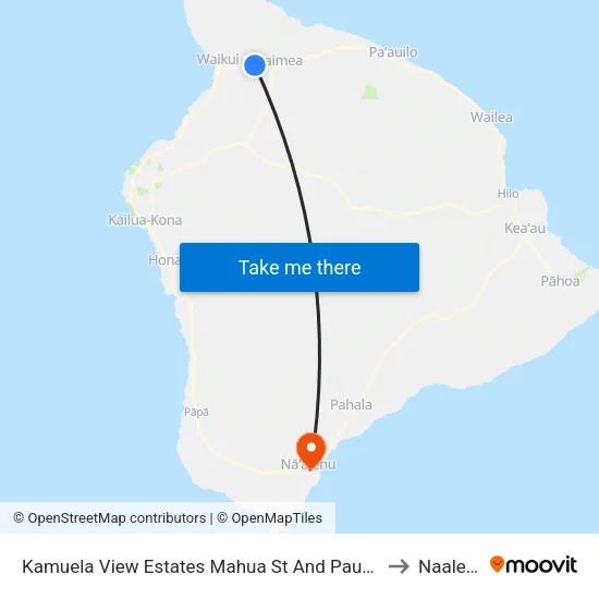 Kamuela View Estates Mahua St And Pauahi St to Naalehu map