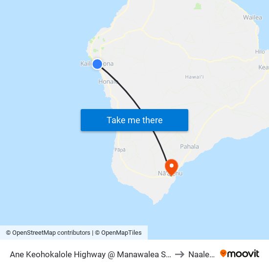 Ane Keohokalole Highway @ Manawalea Street to Naalehu map