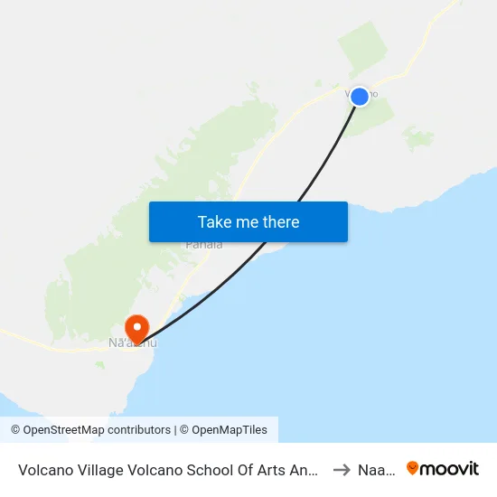 Volcano Village Volcano School Of Arts And Science (Across) to Naalehu map