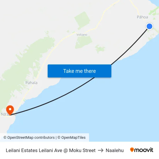 Leilani Estates Leilani Ave @ Moku Street to Naalehu map