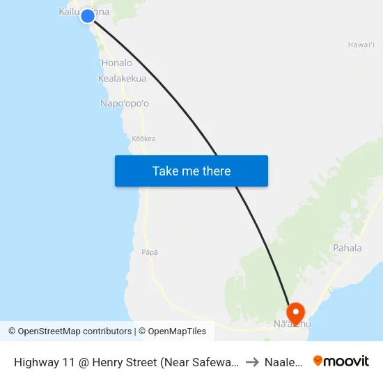 Highway 11 @ Henry Street (Near Safeway) to Naalehu map