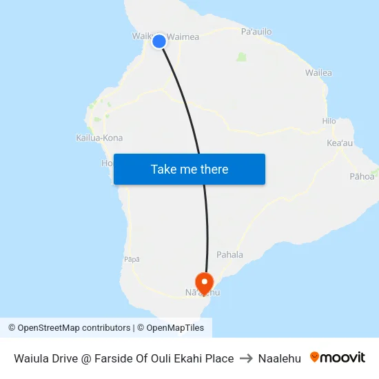 Waiula Drive @ Farside Of Ouli Ekahi Place to Naalehu map