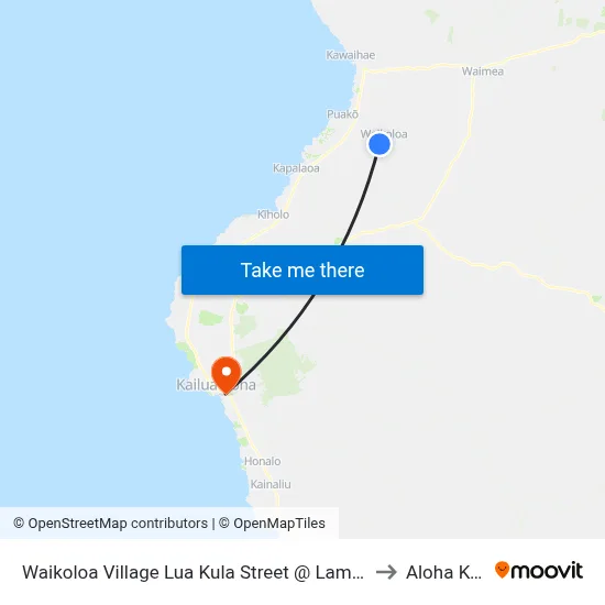 Waikoloa Village Lua Kula Street @ Lamp Post 22 to Aloha Kona map