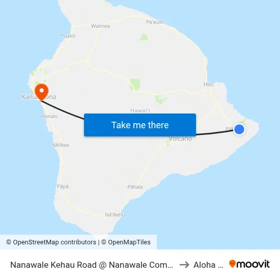 Nanawale Kehau Road @ Nanawale Community Association to Aloha Kona map