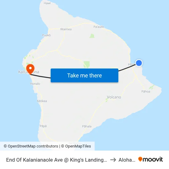 End Of Kalanianaole Ave @ King's Landing/Richardson's Beach Park to Aloha Kona map