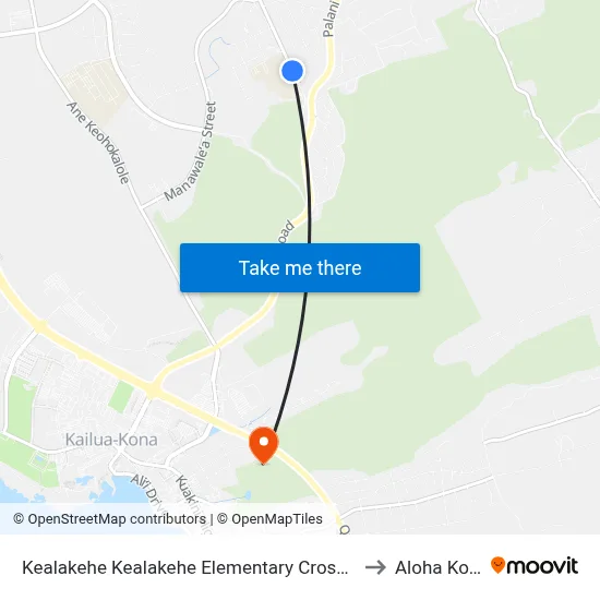 Kealakehe Kealakehe Elementary Crosswalk to Aloha Kona map
