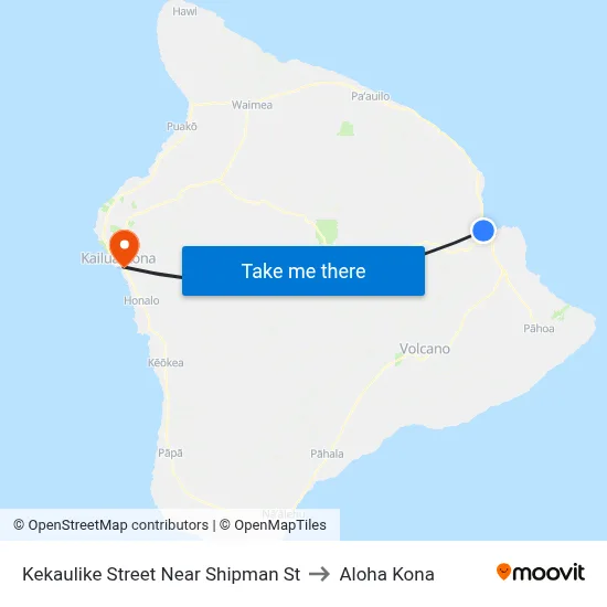 Kekaulike Street Near Shipman St to Aloha Kona map