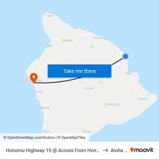Honomu Highway 19 @ Across From Honomu Rd/Highway 220 to Aloha Kona map