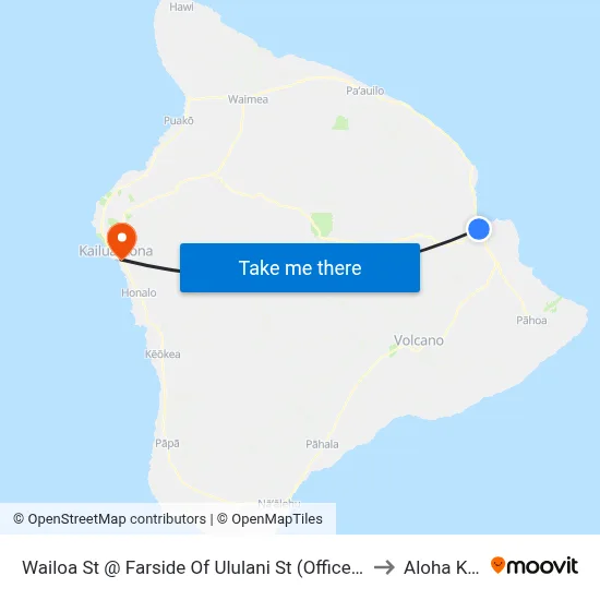 Wailoa St @ Farside Of Ululani St (Office on Aging) to Aloha Kona map