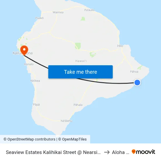 Seaview Estates Kalihikai Street @ Nearside Of Mapuana Street to Aloha Kona map