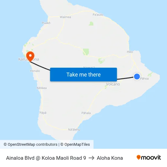Ainaloa Blvd @ Koloa Maoli Road 9 to Aloha Kona map