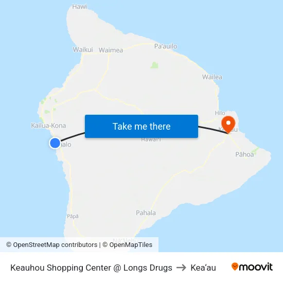 Keauhou Shopping Center @ Longs Drugs to Kea‘au map