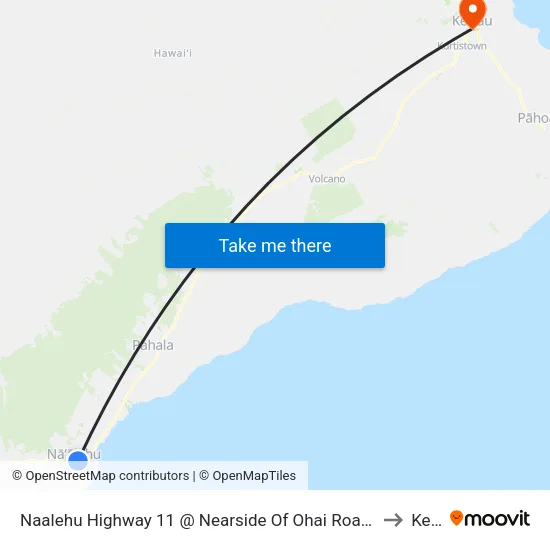 Naalehu Highway 11 @ Nearside Of Ohai Road (Across Naelehu Elementary) to Kea‘au map