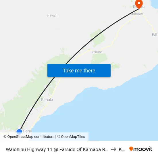 Waiohinu Highway 11 @ Farside Of Kamaoa Road (Across From Wong Yuen Store) to Kea‘au map