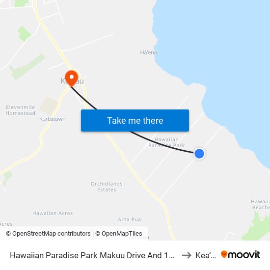 Hawaiian Paradise Park Makuu Drive And 12th Ave to Kea‘au map