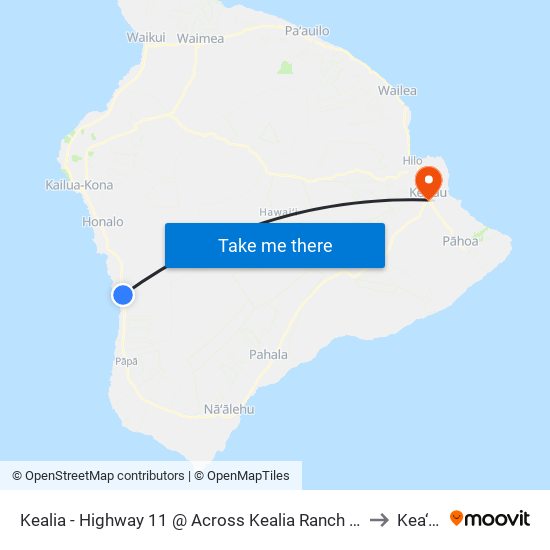 Kealia - Highway 11 @ Across Kealia Ranch Store to Kea‘au map