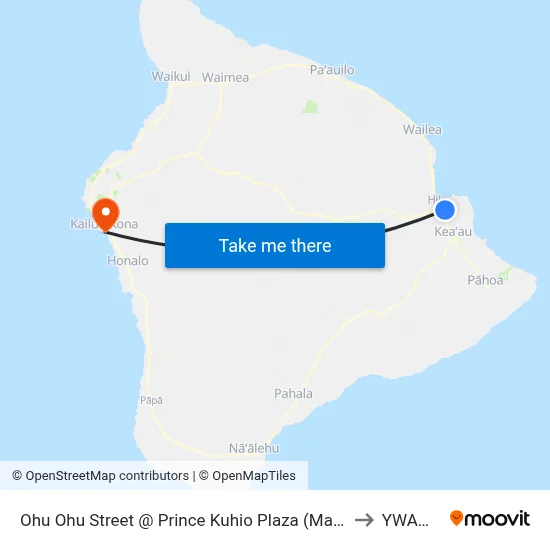 Ohu Ohu Street @ Prince Kuhio Plaza (Macy's Men's Children & Home) to YWAM Ships map