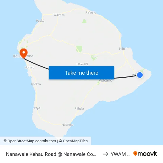 Nanawale Kehau Road @ Nanawale Community Association to YWAM Ships map