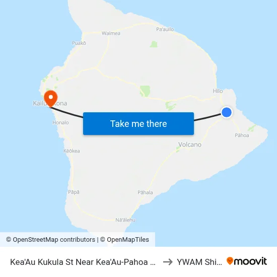 Kea'Au Kukula St Near Kea'Au-Pahoa Road to YWAM Ships map