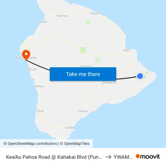 Kea'Au Pahoa Road @ Kahakai Blvd (Puna Kai Shopping Center) to YWAM Ships map