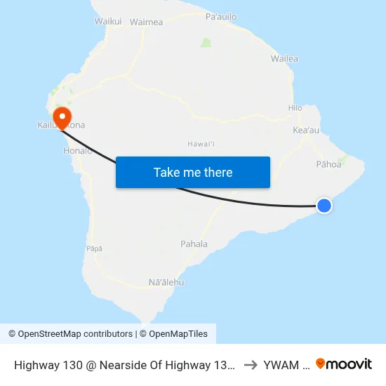 Highway 130 @ Nearside Of Highway 137 (Kaimu Beach Park) to YWAM Ships map
