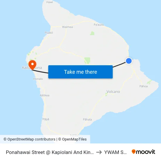 Ponahawai Street @ Kapiolani And Kinoole St to YWAM Ships map