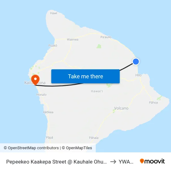 Pepeekeo Kaakepa Street @ Kauhale Ohu (Kulaimano Senior Housing) to YWAM Ships map