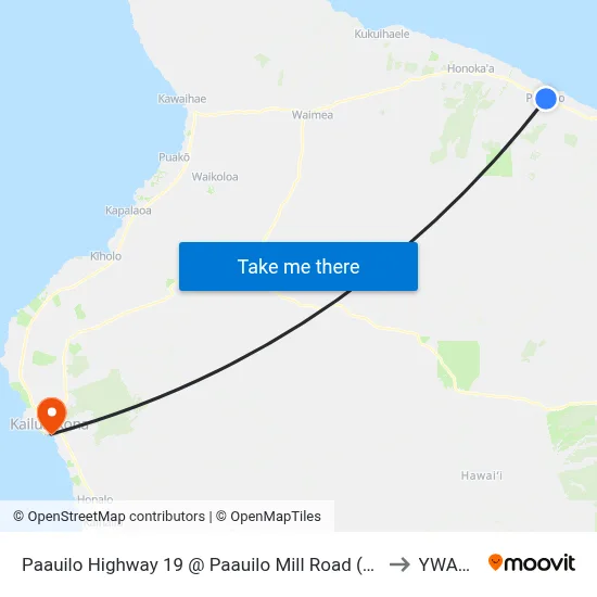 Paauilo Highway 19 @ Paauilo Mill Road (Overpass Across U.S. Post Office) to YWAM Ships map