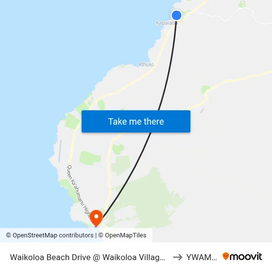 Waikoloa Beach Drive @ Waikoloa Village Marriott Resort & Spa to YWAM Ships map