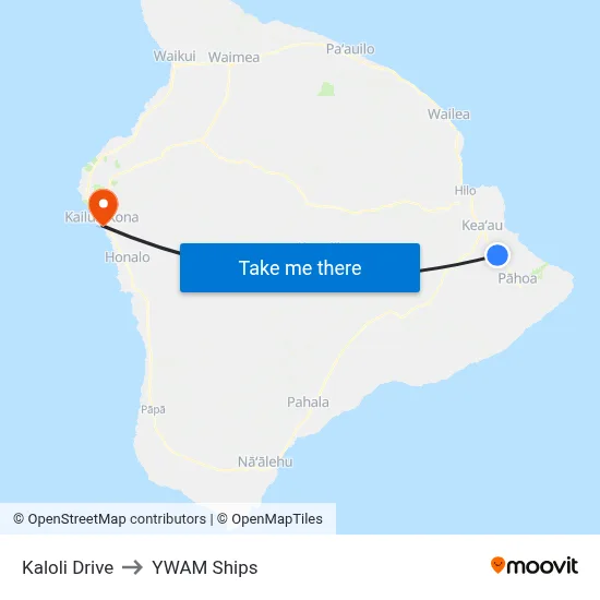 Kaloli Drive to YWAM Ships map