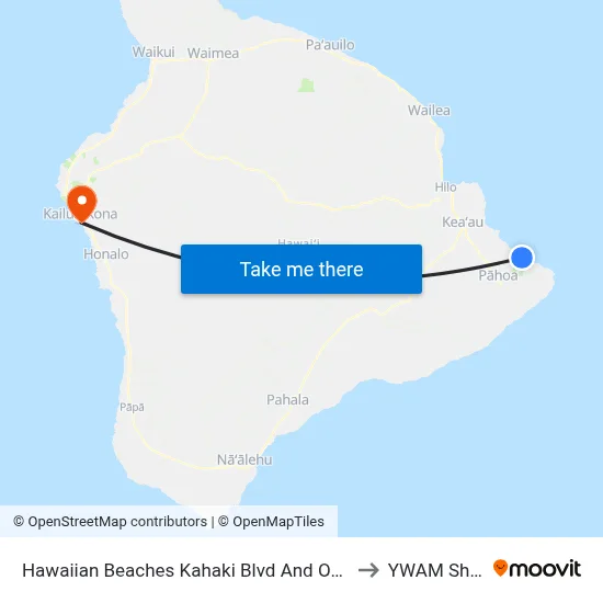 Hawaiian Beaches Kahaki Blvd And Opihi St to YWAM Ships map