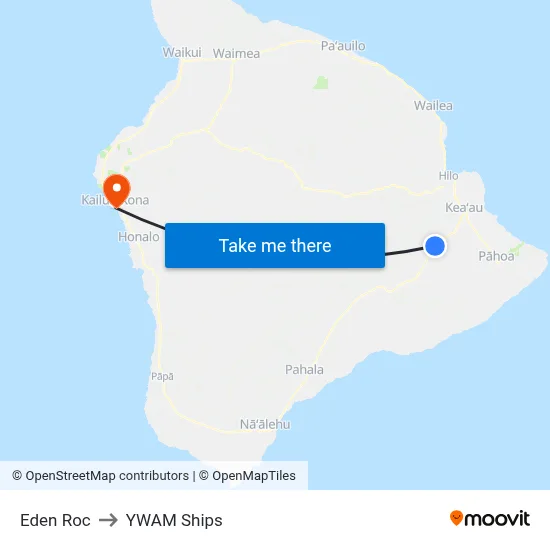 Eden Roc to YWAM Ships map